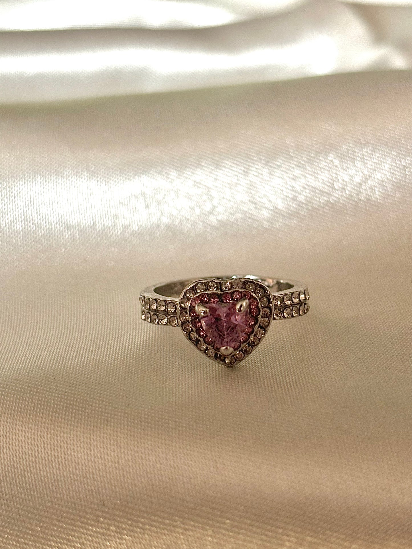 Bague Acenis en acier inoxydable et en forme de coeur