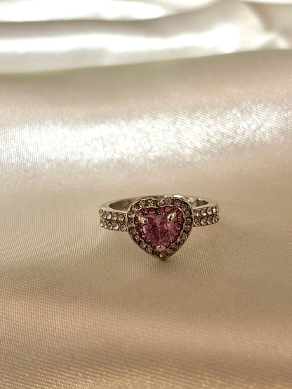 Bague Acenis en acier inoxydable et en forme de coeur